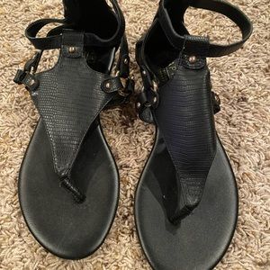 Black and Gold Sandals